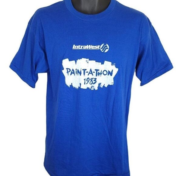 Paint A Thon T Shirt Vintage 80s 1983 Brothers Development Made In USA Medium - Picture 1 of 7